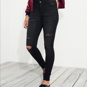 High waisted skinny jeans